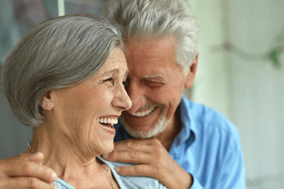 Couple with Dental implants